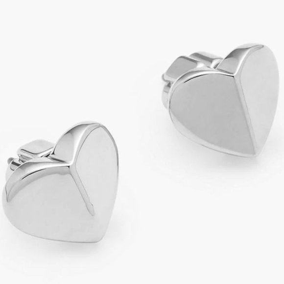 kate spade Jewelry - Kate Spade earrings silver heart earrings